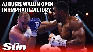 Anthony Joshua SMASHES Otto Wallin in Saudi Arabia [upl. by Areema647]