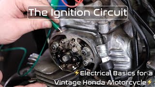 Ignition System Wiring Design amp Diagnostic On A Vintage Honda Motorcycle 19651977 [upl. by Anomor223]