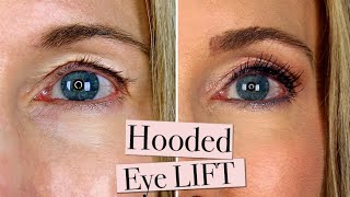 INSTANT EYE LIFT Disguise Your Sagging Hooded Eye Lids with Makeup [upl. by Lorna]