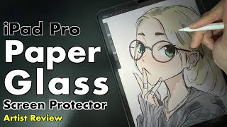 KCT Paperfeel Glass Screen Protector for iPad Pro  Artist Review [upl. by Nwahsid]