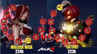 MIR4  PVP NA1 34 Malicia Wick  Maga 224k vs Arbalist 223k  Sartvirt [upl. by Atilegna]