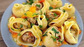 Rezept für leckere Pasta mit Hackfleisch und Gemüse Einfach und lecker zum Abendessen [upl. by Gillian]