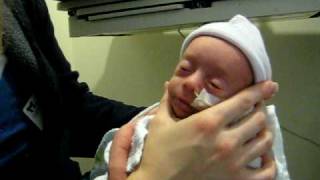 Preemie first bottle feeding  Burp and Feed [upl. by Sanfourd]