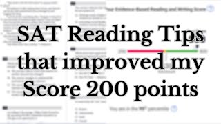 Improve your SAT Reading Score by 200 Points Tips and Tricks [upl. by Onimixam]