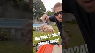 100 BBQs 2024 77 Cheesesteaks on the BBQ cheesesteak bbq [upl. by Iaoh751]