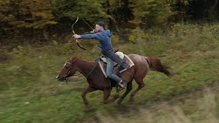 HORSEBACK ARCHERY in Czech Republic [upl. by Mccallum]