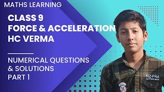 class 9 HC Verma  Numerical Solutions  Part 1  MATHSLEARNING789 [upl. by Eenttirb]