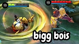 Big Round Panda Versus Tiggy The Boi Who Will Win  Akai Mobile Legends Shinmen Takezo [upl. by Winnie]