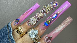 WATCH ME WORK Using our NEW POLY GEL NAIL  V FRENCH JUNK NAIL NAILS [upl. by Aztiram53]