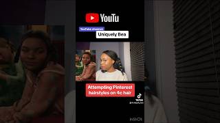 Attempting Pinterest hairstyles on 4c hair  4chair naturalhair naturalhairstyles cutehairstyle [upl. by Roeser]