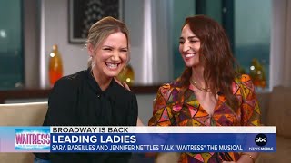 Sara Bareilles Passes the Pie to Jennifer Nettles on GMA [upl. by Muiram696]