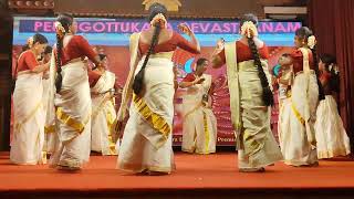 Thiruvathira dance at Peringotukara by Ayyappa sangham Thumboor [upl. by Ylrebmyk690]