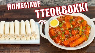 Making Korean Tteokbokki from Scratch Ttteokbokki  Rice Cakes😋😊 [upl. by Htor]