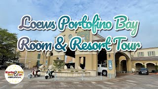 Loews Portofino Bay Hotel  Club 2 Queen Room Tour  Universal Orlando Resort April 2023 [upl. by Boyd]