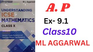 Arithmetic progression class 10ex91ml aggarwal icse math [upl. by Johiah7]