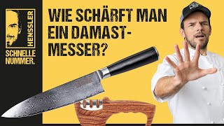 Wie schärft man ein Damastmesser  Hensslers Anleitungen Tipps amp Tricks [upl. by Atiuqcaj587]