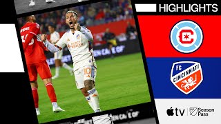 Chicago Fire vs FC Cincinnati  Full Match Highlights  March 2 2024 [upl. by Ettenuj]