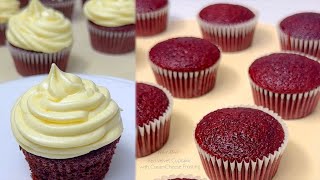 RED VELVET CUPCAKE with Cream Cheese Frosting Recipe [upl. by Cele3]