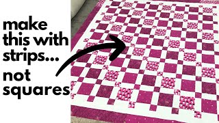 The Strip Squares Quilt Tutorial  Easy and Fast to Make [upl. by Islek]