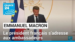 REPLAY  Discours dEmmanuel Macron devant les ambassadeurs • FRANCE 24 [upl. by Retsel540]