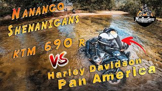 Harley Pan America Vs KTM 690 Enduro Bath time for the Harley [upl. by Obadias]