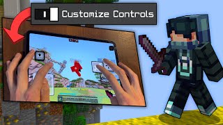 New Mobile CUSTOMIZABLE Controls with Handcam in Minecraft BEST PLAYER [upl. by Sydelle552]