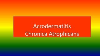 acrodermatitis chronica atrophicans [upl. by Tertia]