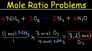 Stoichiometry Mole to Mole Conversions  Molar Ratio Practice Problems [upl. by Eeliab]