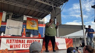 BUFFALO WING FESTIVAL 2024 PRO EATING CONTEST Buffet Bowl [upl. by Sommer]