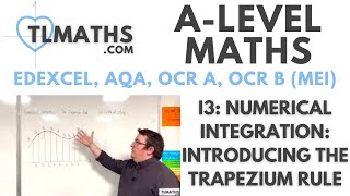 ALevel Maths I303 Numerical Integration Introducing the Trapezium Rule [upl. by Sorips]