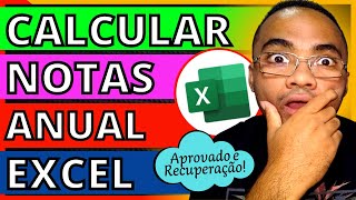 Como CALCULAR A MEDIA ANUAL DOS ALUNOS Como CALCULAR MEDIA No EXCEL MEDIA No EXCEL MEDIA EXCEL [upl. by Almeida]