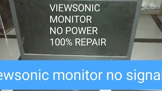 viewsonic monitor repair  viewsonic monitor no signal  monitor power supply repair [upl. by Verene]