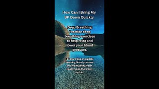 How to Lower Blood Pressure Quickly with Deep Breathing shorts [upl. by Eiramyelhsa]