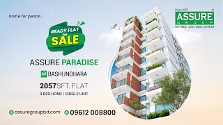 Luxury Ready Apartment for Sale in Bashundhara  4 BHK Apartment for Sale Assure Paradise [upl. by Tollmann]