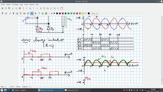 EP09 Redresseur monophasé non commandé double alternance alimentant une charge inductive [upl. by Ellebyam990]