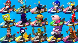 Mario Kart 9 Ultimate Meme Edition  All Characters [upl. by Ahseital]