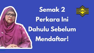 2 Perkara untuk Disemak sebelum Mendaftar untuk MUET  Pengurusan ujian MUET  MPM [upl. by Atiekan392]