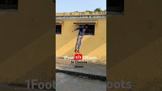 1Foot Vs 13Foots😨Chelsea shoes chllenge flip jump [upl. by Kappel]