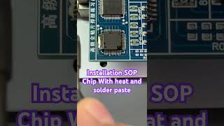 Installation SOP chip with heat and solder paste ✅ soldering chip weller paste electronics [upl. by Eenej893]