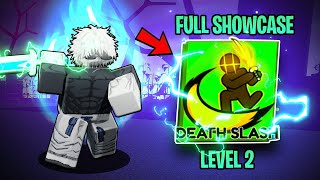 CRAZY DEATH SLASH Lvl 2 SHOWCASE In Blade Ball [upl. by Sal455]