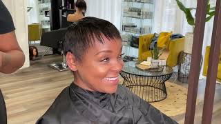 Relaxer Pixie Cut and Style [upl. by Benson]