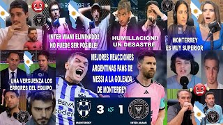 MEJORES REACCIONES DE ARGENTINOS FANS DE MESSI AL MONTERREY 31 INTER MIAMI CON MESSI ELIMINADO [upl. by Daj]