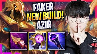 FAKER TRIES NEW AZIR BUILD  T1 Faker Plays Azir MID vs Katarina  Season 2024 [upl. by Nuyh]