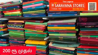 Padi saravana stores summer cotton sarees collections from 200rs 🤗 [upl. by Lambart]