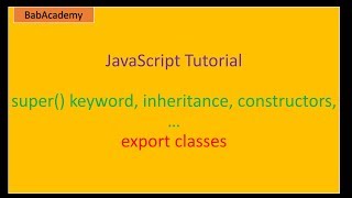 Extends and Super methods in javascript classes [upl. by Joed]