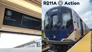 MTA R211A Rockaway Park Shuttle Train Action [upl. by Ailimat753]