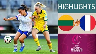 🇱🇹 Lithuania vs france 🇫🇷 UEFA Womens Championship u19 Highlights  Group A [upl. by Paradies]