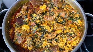 An Easy Way To Cook LUMPY EGUSI SOUP WITHOUT FRYING  Simple Egusi Soup Recipe [upl. by Virgel]