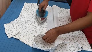 How to iron a shirtshirt foldshirt pa press [upl. by Nyasuh643]