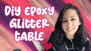 DIY Epoxy Glitter Table [upl. by Ahtram]